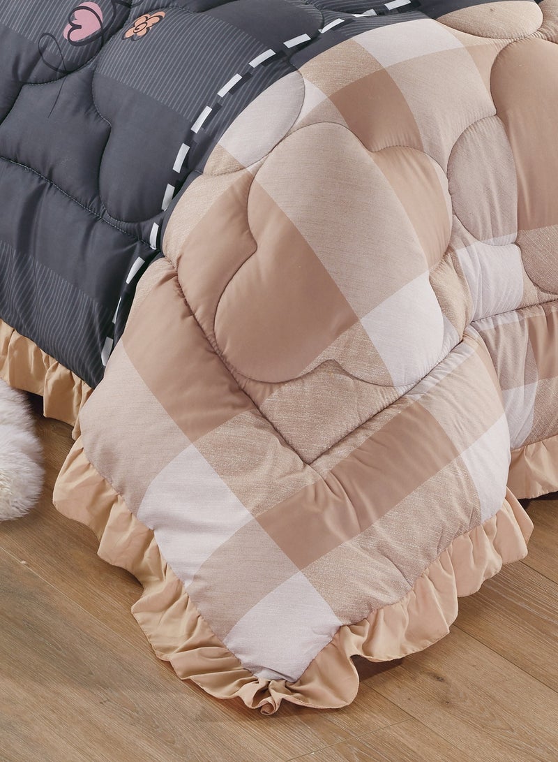4Piece Single Size 160x210Cm Comforter Set Medium Filling Bedding Set for All Season - Image 4