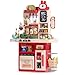 Hitish Kids Kitchen Playset Set 63PCS Pretend Play Kitchen Toys for Toddlers Cooking Stove with Steam Sound Light Play Sink with Manual Faucet Play Food Accessories Gift for Girls 33H Red - Image 2