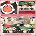Hitish Kids Kitchen Playset Set 63PCS Pretend Play Kitchen Toys for Toddlers Cooking Stove with Steam Sound Light Play Sink with Manual Faucet Play Food Accessories Gift for Girls 33H Red - Image 4