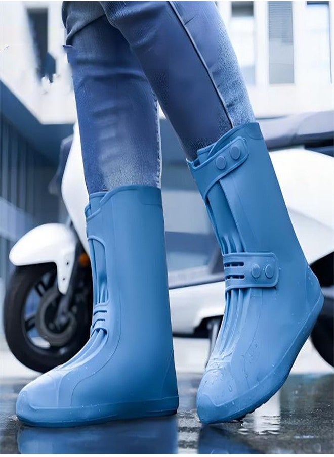 Loquat - Children's High Rain Boots Blue - Image 1