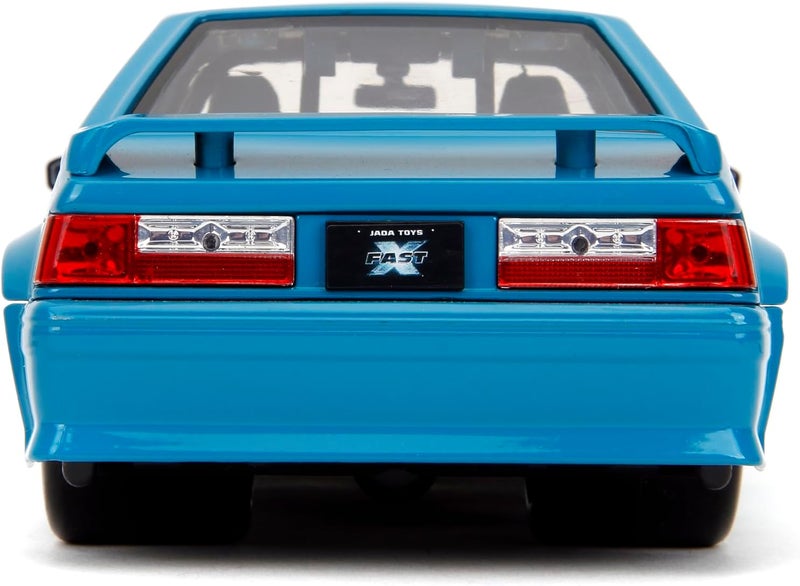 JADA Fast and Furious 1989 Ford Mustang GT Die-Cast Collectible Model Car with Opening Doors, Freewheel Vehicle, 1:24 Scale, Blue - Image 5