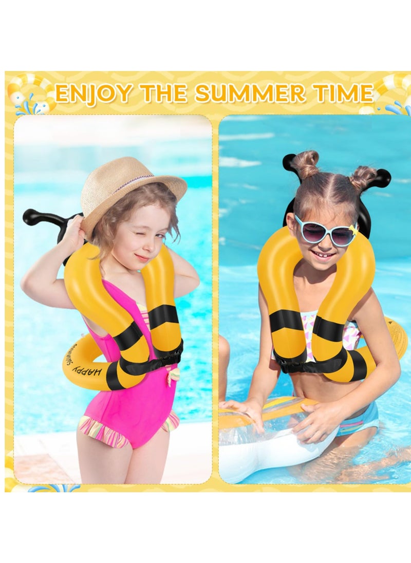 Excefore Swim Vest Floaties for Kids 2-6, Inflatable Pool Floats Vest with Adjustable Safety Buckle, Safety Swimming Arm Bands for Kids 30-70 lbs  - Image 4