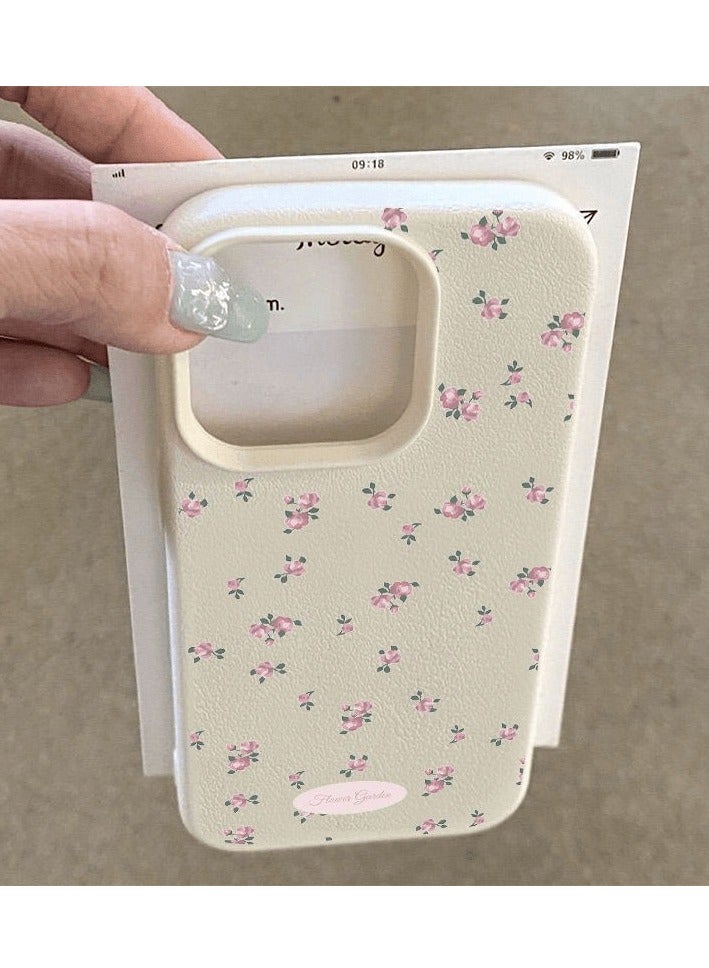 NIBEMINENT Fresh Small Floral Pattern Protective TPU Case Cover For iPhone 17 Pro Max, White