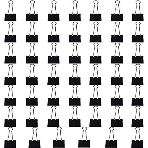 Clipco Binder Clips Large 1.5-Inch Black (48-Pack) - Image 1