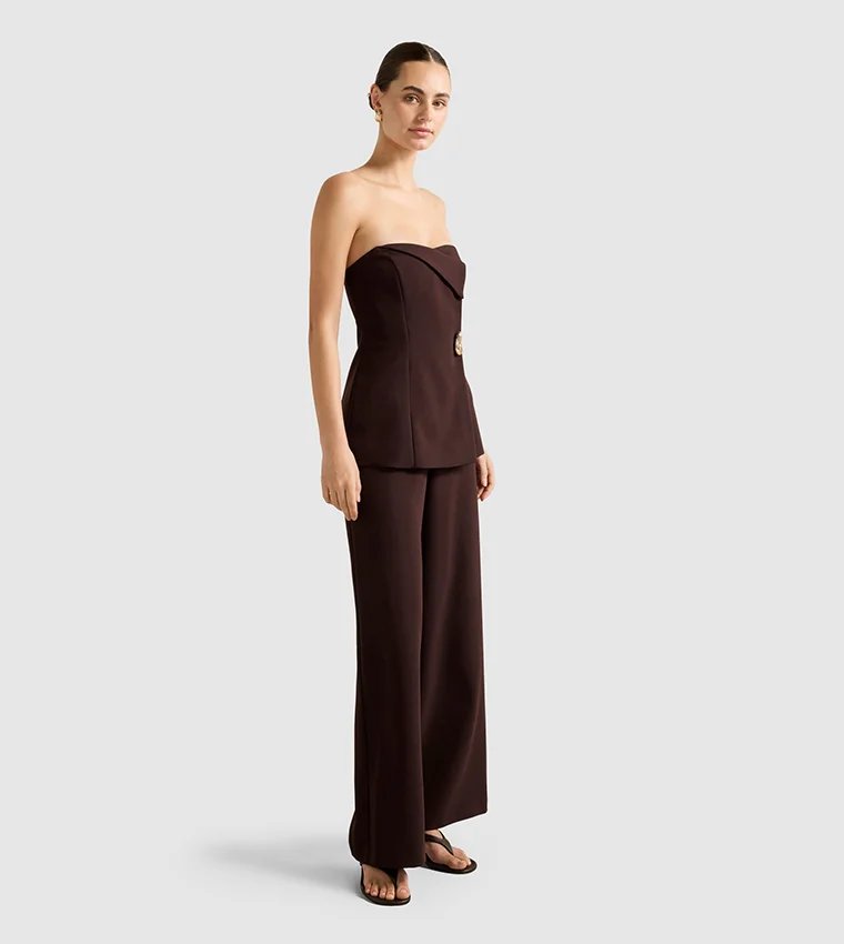 فورايفر نيو Joanna Strapless Foldover Jumpsuit