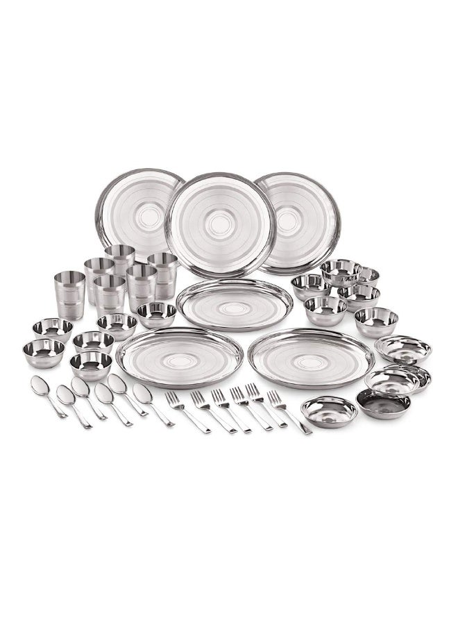 Neelam Stainless Steel Dinner Set (Set of 36 Pcs Diamond) - Image 2