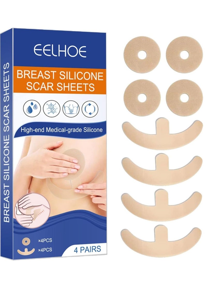 EELHOE BREAST Silicone Scar Sheets, Reusable Washable Silicone Scar Tape, Surgery Scars Removal Treatment, Medical Grade Silicone Scar Sheets for Breast - Image 1