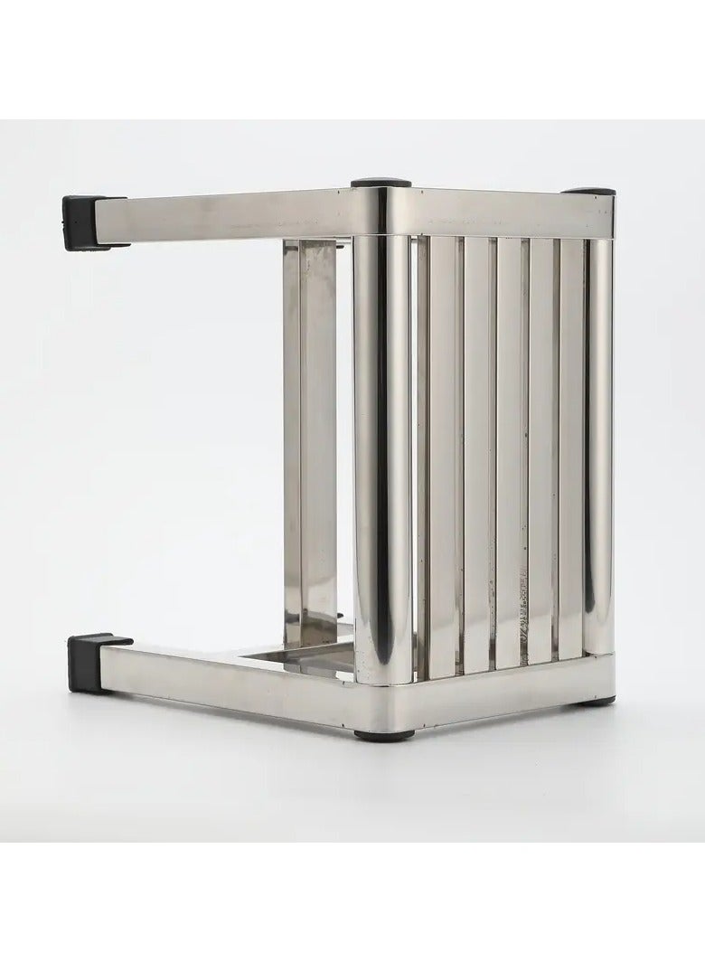 كيلا كرسي مربع متعدد الاستخدامات من الفولاذ المقاوم للصدأ - مقاوم للماء، غير قابل للانزلاق، سميك ومتين للاستخدام الداخلي والخارجي - Image 3