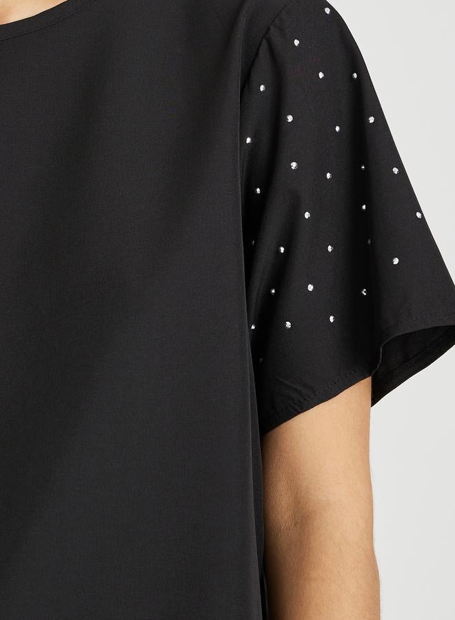 Take Two Solid Short Sleeve T-Shirt and Pants Co-Ords - Image 3