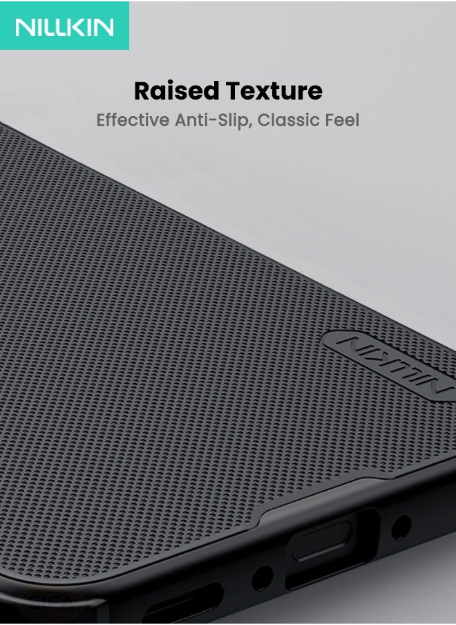 Nillkin Samsung Galaxy A56 5G Case with HD Full Screen Tempered Glass Screen Protector, Slim & Tough - Anti-Scratch & Slip Dual Layer Tough Frosted Case for Samsung Galaxy A56 6.7 inch (Black, 1+1 Pack)  - Image 3