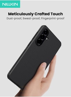Nillkin Samsung Galaxy A56 5G Case with HD Full Screen Tempered Glass Screen Protector, Slim & Tough - Anti-Scratch & Slip Dual Layer Tough Frosted Case for Samsung Galaxy A56 6.7 inch (Black, 1+1 Pack)  - Image 4