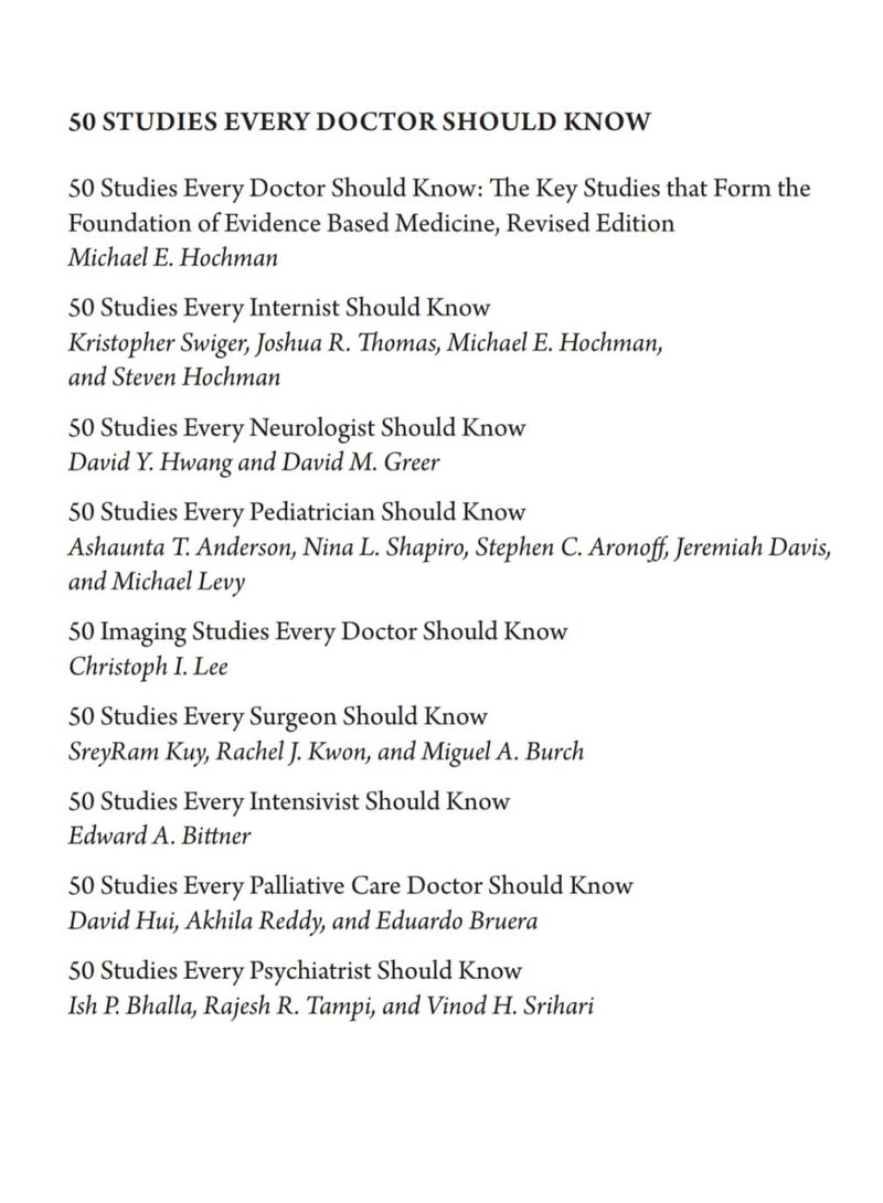 50 STUD EV ANESTHES SHOULD KNOW FSEDSK P (Fifty Studies Every Doctor Should Know) - Image 3