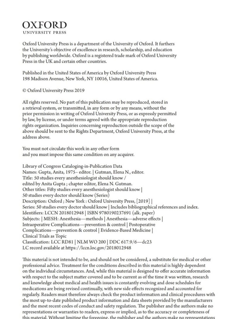 50 STUD EV ANESTHES SHOULD KNOW FSEDSK P (Fifty Studies Every Doctor Should Know) - Image 5