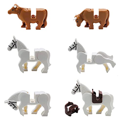 SAIBURAZ 39 PCS Friend Animals Figures Set Building Block Farm Zoo Animals Toy Gift for Kids Boys Girls Age 6+,Educational Toys Dog Pig Horse Spider Bat etc Fit with Major Brand - Image 3