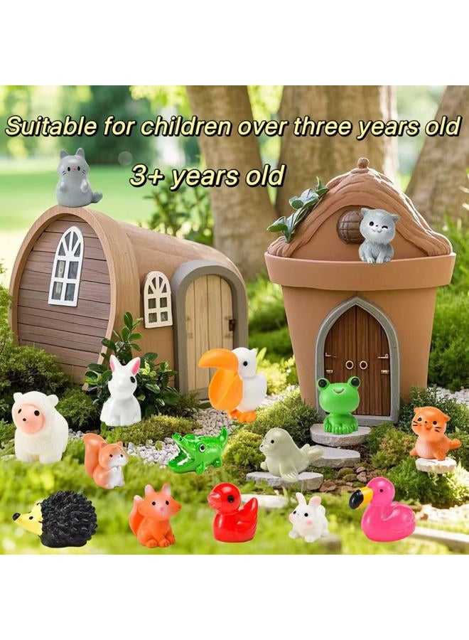 PAPPYN-A 50pcs Mini Resin Animal Tiny Resin Animals Figurines Bulk Miniature Little to Hide Small Animal Figures Bulk for Micro Fairy Party Favors Garden Landscape Accessories Dollhouse Crafts Decor - Image 4