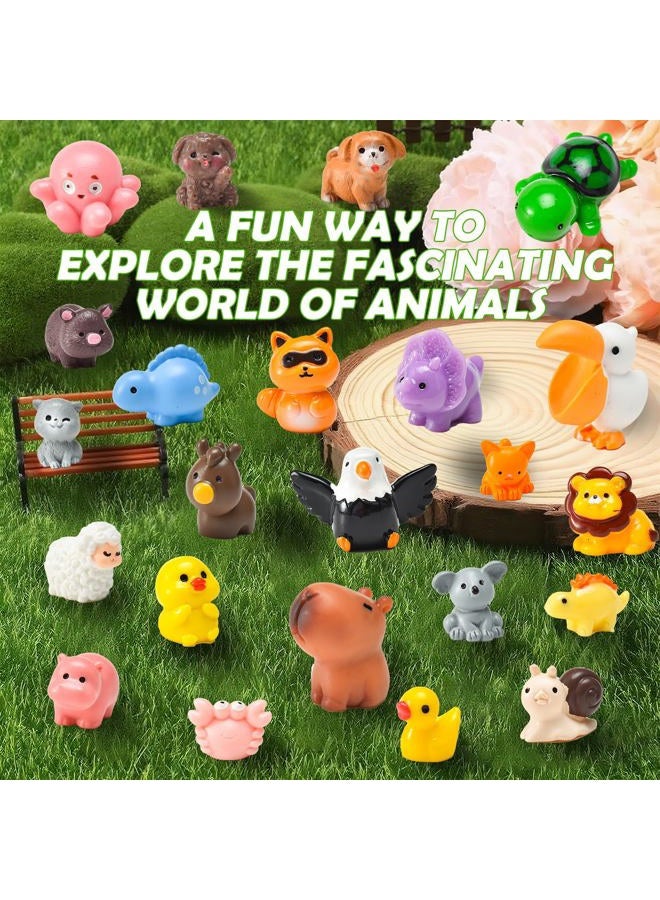 PAPPYN-A 50pcs Mini Resin Animal Tiny Resin Animals Figurines Bulk Miniature Little to Hide Small Animal Figures Bulk for Micro Fairy Party Favors Garden Landscape Accessories Dollhouse Crafts Decor - Image 5