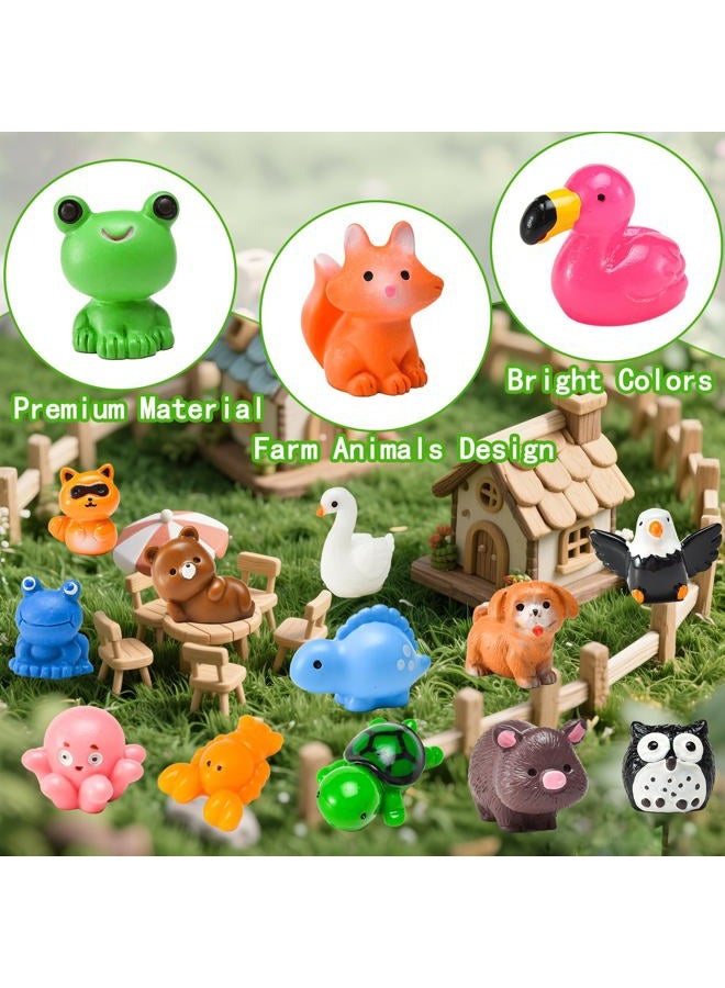 PAPPYN-A 50pcs Mini Resin Animal Tiny Resin Animals Figurines Bulk Miniature Little to Hide Small Animal Figures Bulk for Micro Fairy Party Favors Garden Landscape Accessories Dollhouse Crafts Decor - Image 3