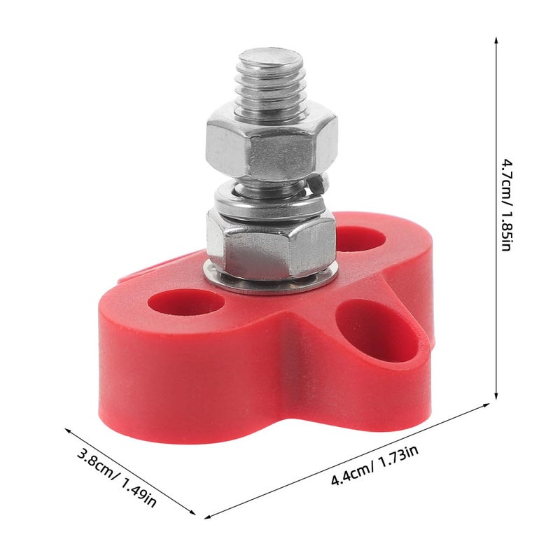 M8 Stainless Steel Battery Terminal Junction Block 2PCS Heavy Duty for Automotive RV Marine - Image 3
