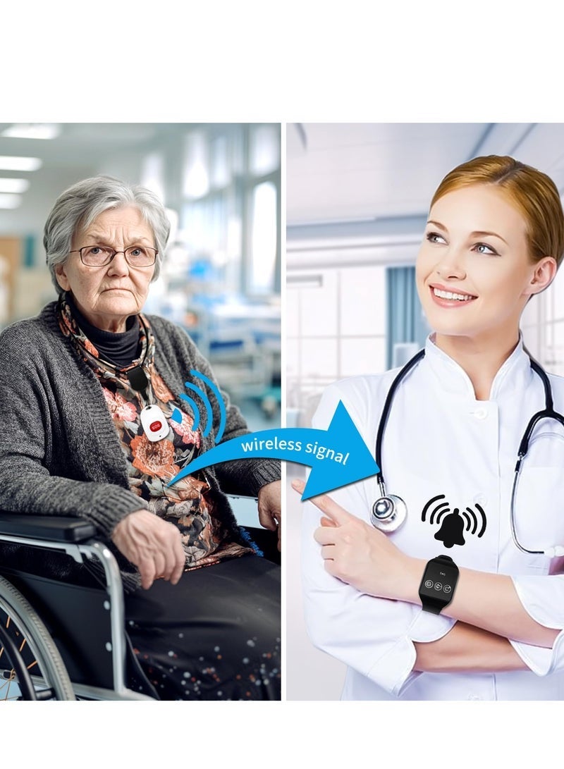 general Wireless Caregiver r, Smart SOS Emergency on Alarm, Elderly Alarm Call on, Personal Alarm Call Bell SOS Panic on Alert for Elderly Patient Disabled Nurse - Image 5