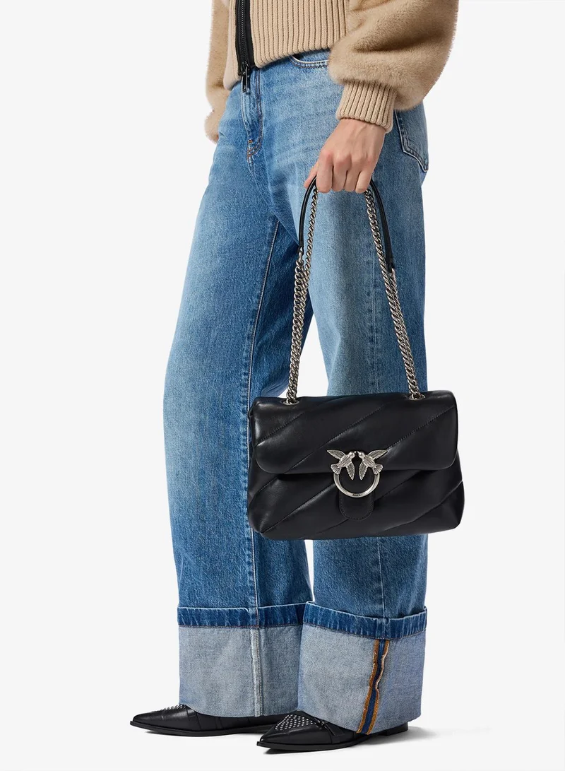 PINKO Medium Puff Maxi Quilt Love Bag