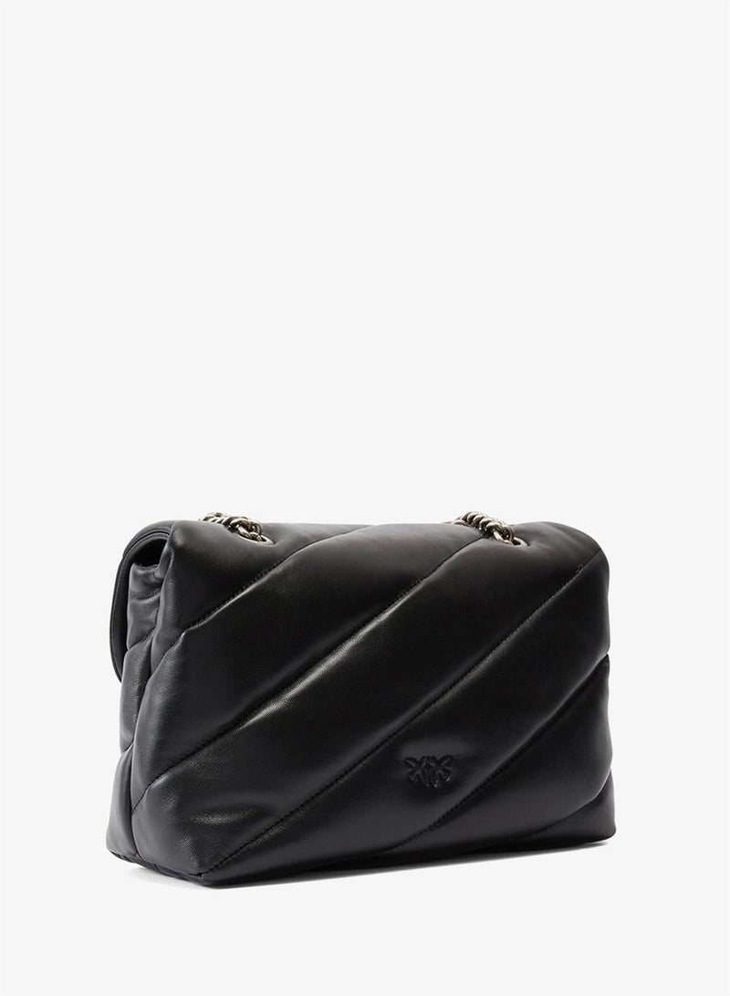 PINKO Medium Puff Maxi Quilt Love Bag - Image 4
