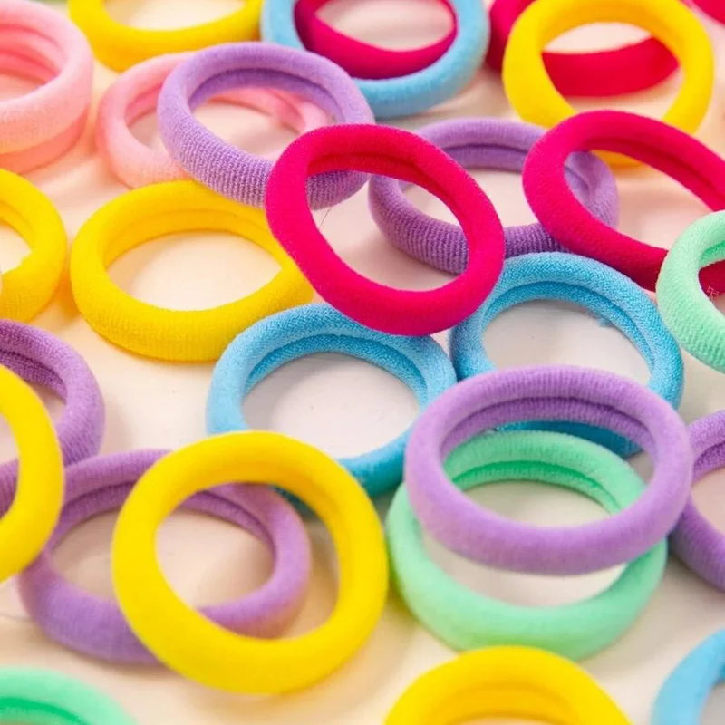Angelika Colorful Medium Size Women's Towel Elastic Hair Clip 50 Pieces
