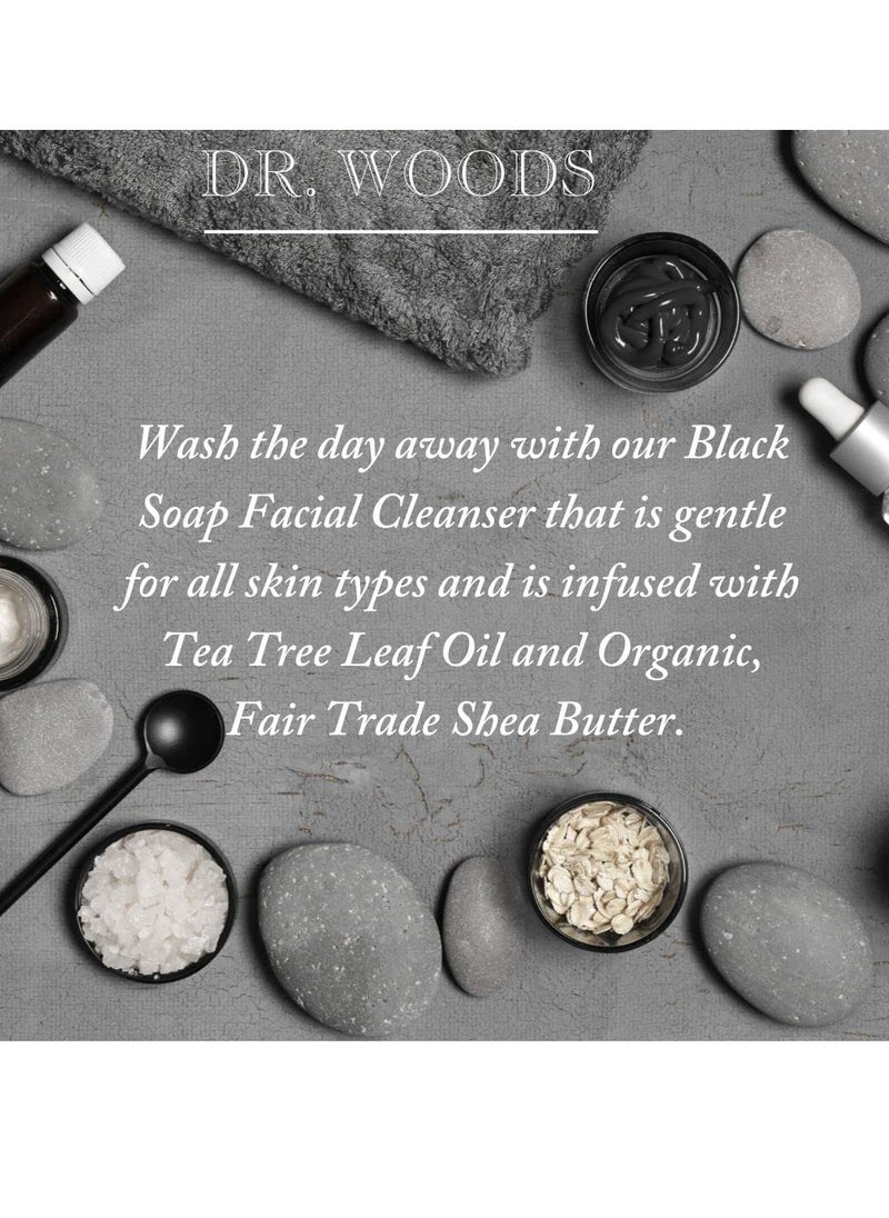 Dr. Woods - Dr. Woods Black Soap Liquid Facial Cleanser with Organic Shea Butter, 8 Ounce (Pack of 2) - Image 1