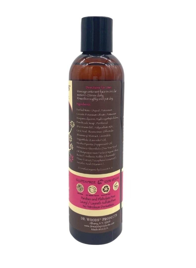Dr. Woods - Dr. Woods Black Soap Liquid Facial Cleanser with Organic Shea Butter, 8 Ounce (Pack of 2) - Image 1