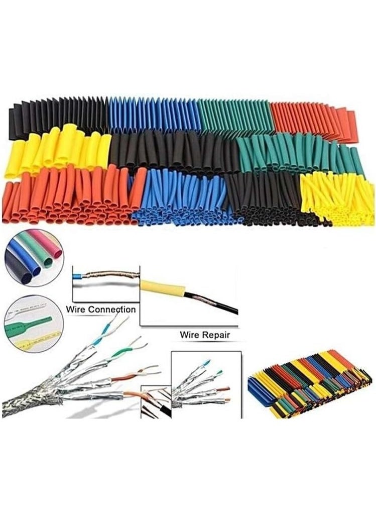 328PCS Heat Shrink Tubing Set – Multi-Size Electrical Wire Insulation Sleeves, Waterproof & Flexible Heat Shrink Tubes for Cable Protection, Wire Repair, Electrical Supplies & DIY Projects - Image 1