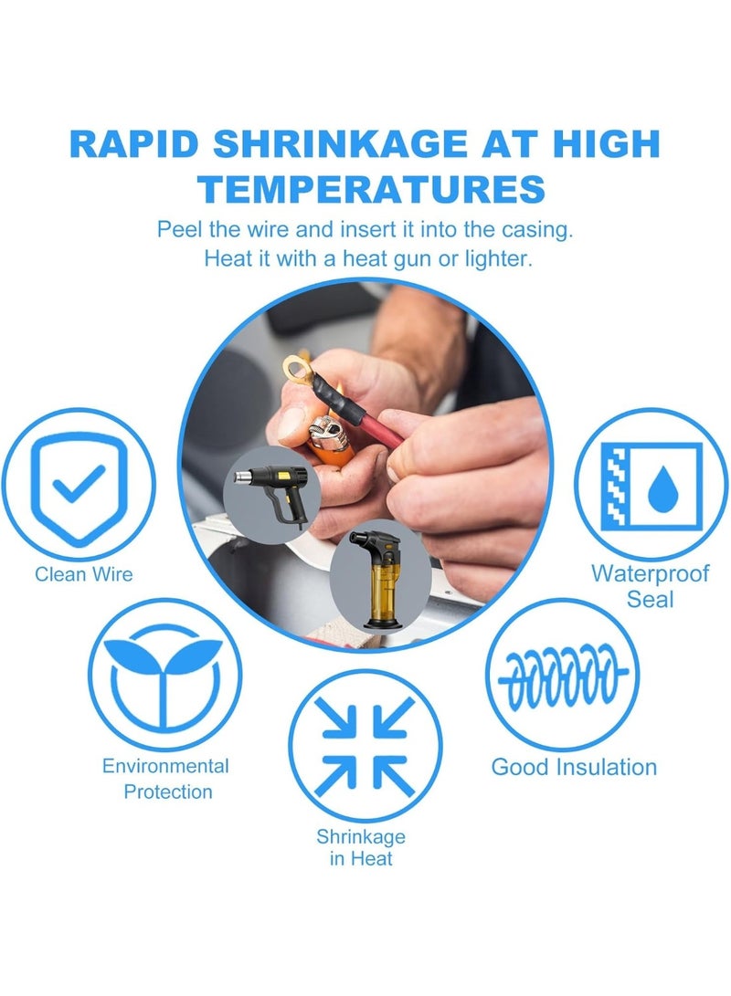 328PCS Heat Shrink Tubing Set – Multi-Size Electrical Wire Insulation Sleeves, Waterproof & Flexible Heat Shrink Tubes for Cable Protection, Wire Repair, Electrical Supplies & DIY Projects - Image 5