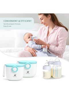 Termichy Termichy Baby Formula Dispenser, Portable Milk Powder Dispenser Container with Carry Handle and Scoop for Travel Outdoor Activities with Baby Infant, 8.8OZ, 0.55LB, 250g (Baby Blue)  - Image 4