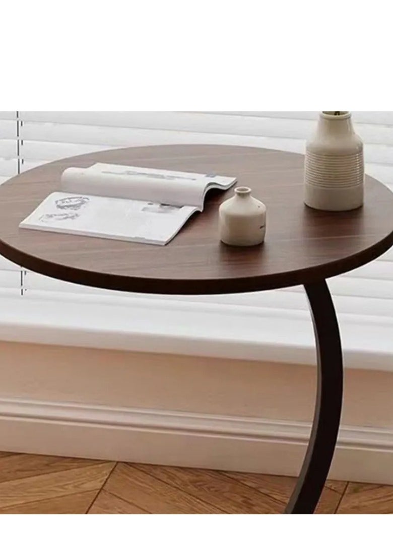 Y&D - Compact and Portable Coffee Table End Table with Iron Frame and Double-layer Storage for Use on Balconies and Living Rooms - Image 1