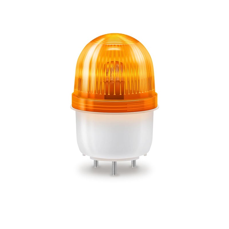 TOPENS JD24VY 24V Warning Light Emergency Flashing Safety Strobe Beacon AmberYellow Alarm Lamp Siren Blinker Halogen Tungsten Lamp for Gate Openers Emergency and Construction Vehicles