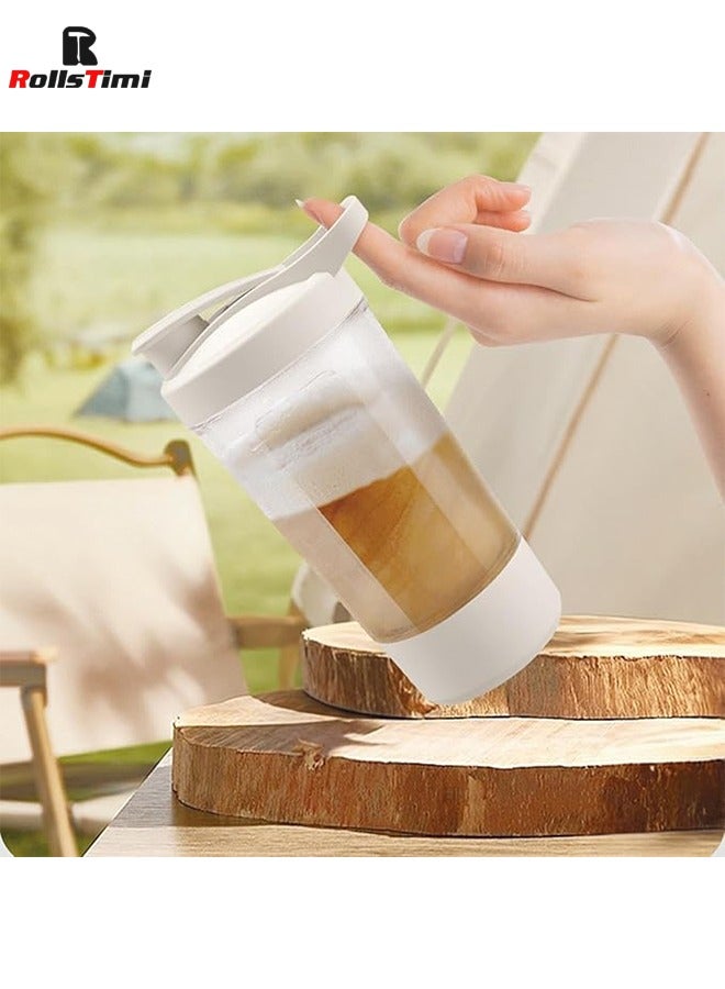 RollsTimi  Self Stirring Shaker Cup, Usb Rechargeable Electric Mixer, Lightweight Durable Multifunctional Automatic Shaker, Portable Mixing Cup For Proten Shakes Juices Coffee,White - Image 2