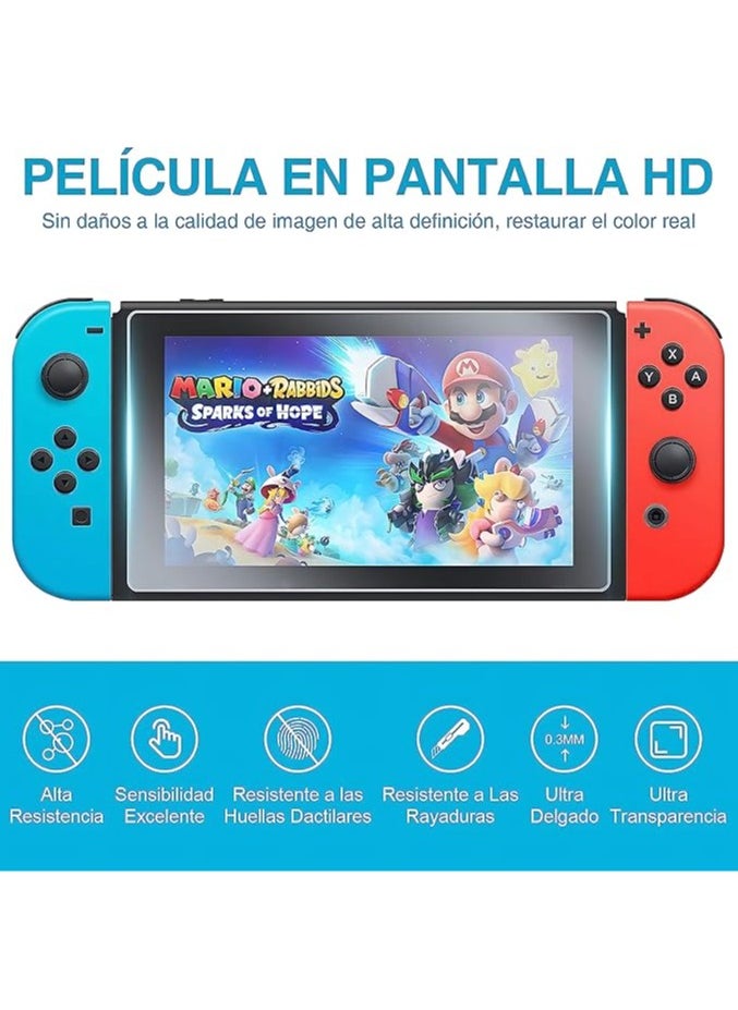 جنرال مجموعة ملحقات Nintendo Switch 17 في 1، تتضمن حقيبة نقل، غلاف سيليكون، غلاف شفاف، واقي شاشة، قطعة قماش للتنظيف، و6 أغطية لمقابض الإبهام.  - Image 5