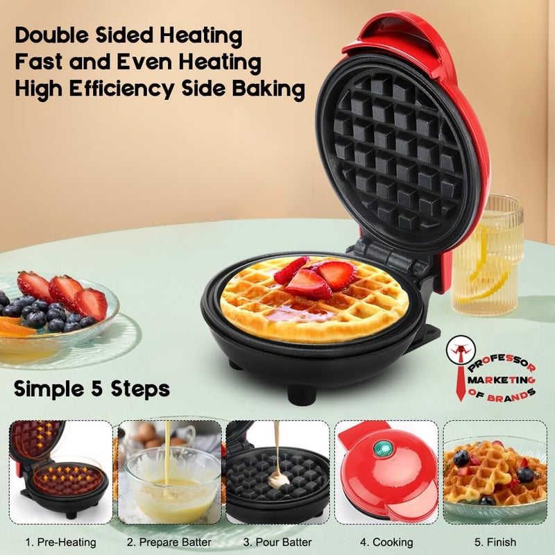Waffle Maker 350W Non-Stick Coating Classic Waffle Maker Electric Cake Maker for Pancakes Biscuits Shuffle Snacks Belgian Waffle - Image 2