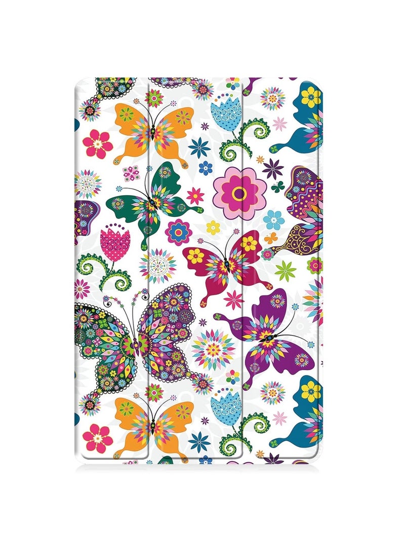 URBBKING Trifold Smart Cover Protective Slim Case for Samsung Galaxy Tab A9 Plus / Samsung Galaxy Tab A11 Plus Butterfly - Image 5