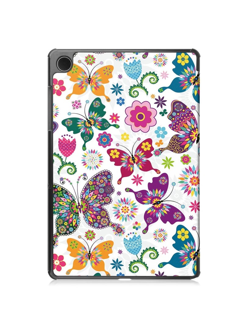 URBBKING Trifold Smart Cover Protective Slim Case for Samsung Galaxy Tab A9 Plus / Samsung Galaxy Tab A11 Plus Butterfly - Image 4