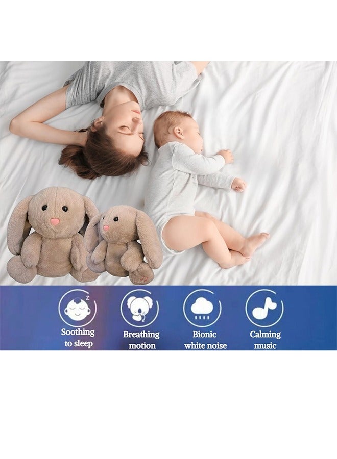 meayul Breathing Stuffed Animal, Soothing Stuffed Animal for Anxiety Relief with Realistic Breathing Motion, Calming Music, Gentle Lights, Machine Washable, Ideal for Baby Adult and Relaxation, Rabbit - Image 5