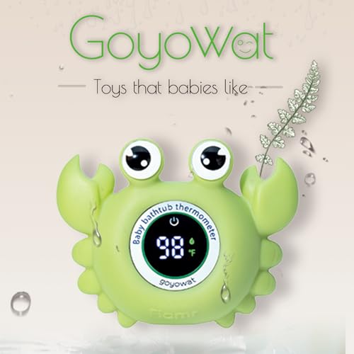 Goyowat Baby Bath Thermometer Crab Toy - Digital Floating Water Thermometer with LED Display & Color Alerts for Infants, Cute Bath Tub Sensor & Safe Bath Time Essential Toy - Image 5