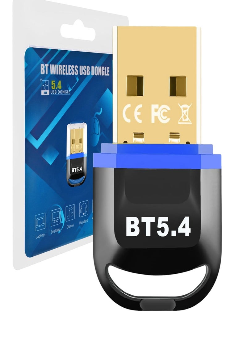 Usb Bluetooth Adapter 5.4 For Computer Transmitter Receiver,  Supports Windows 11/10/8.1/7, Suitable For Desktops, Laptops, Mice, Keyboards, Printers, Headphones, Speakers  - Image 1