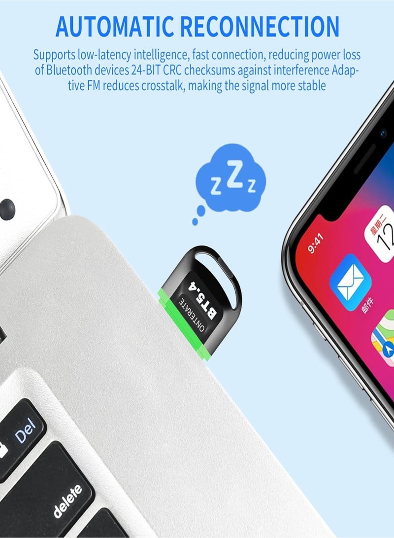 Usb Bluetooth Adapter 5.4 For Computer Transmitter Receiver,  Supports Windows 11/10/8.1/7, Suitable For Desktops, Laptops, Mice, Keyboards, Printers, Headphones, Speakers  - Image 3
