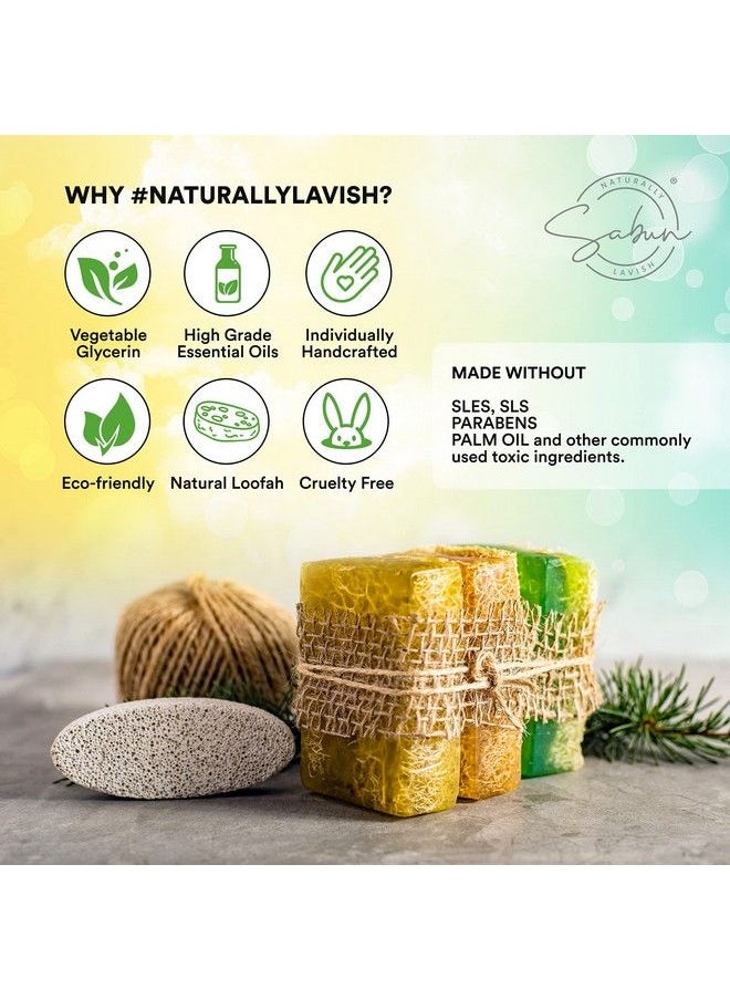 SABUN NATURALLY LAVISH - Shea Butter Moisturizer Soap Natural Exfoliating Loofah Soap Bar Smells Like Light Nutty Cream Handmade With Shea Butter Jojoba Oil Witch Hazel Beauty Bar For Softer Skin [4.40 Oz 125 Gr] - Image 1
