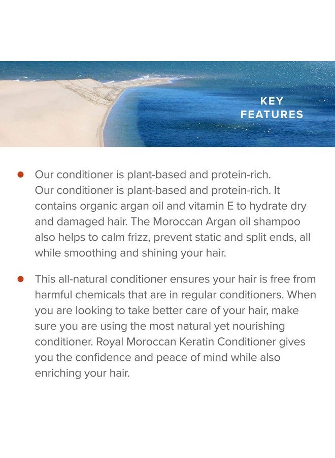 Royal Moroccan Keratin Conditioner Color Protection ( 1000 Ml / 33.8 Oz ) Organic Argan Oil ; Moisturizing Smoothing Keratin Conditioner Paraben & Sulfate Free Argan Oil ; Keratin Hair Products. - Image 5