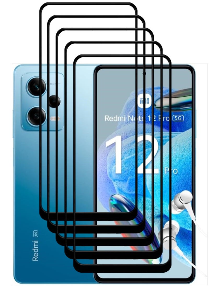 ACLIX 5 Pieces Antistatic ESD Dustproof Premium Quality High Definition Tempered Glass Screen Protector Designed For Xiaomi Redmi Note 12 Pro - Image 1
