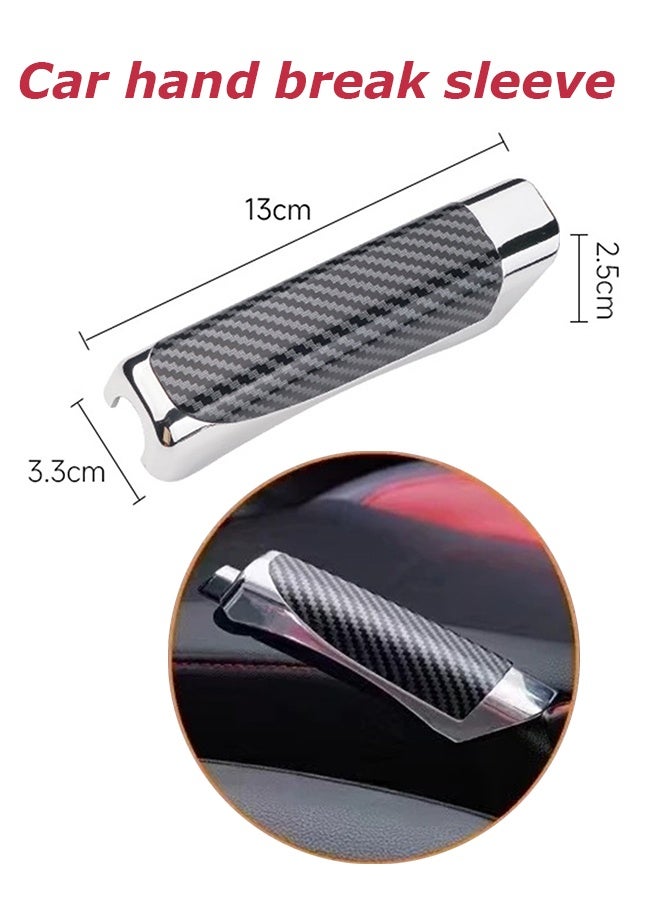 Gloryful Car Hand Break Guard, Carbon Fiber Handbrake Cover ABS Plastic Chrome Plating for Most of Cars, 1 Piece  - Image 5