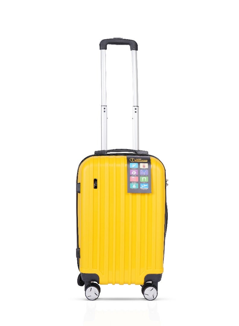 MNUK Viator Carry-On Luggage- 20 Inch |Hard-side Smooth and comfortable Luggage Trolley with TSA Lock | PP Material| Double 360° 4 Wheeler| Cabin- Yellow - Image 1