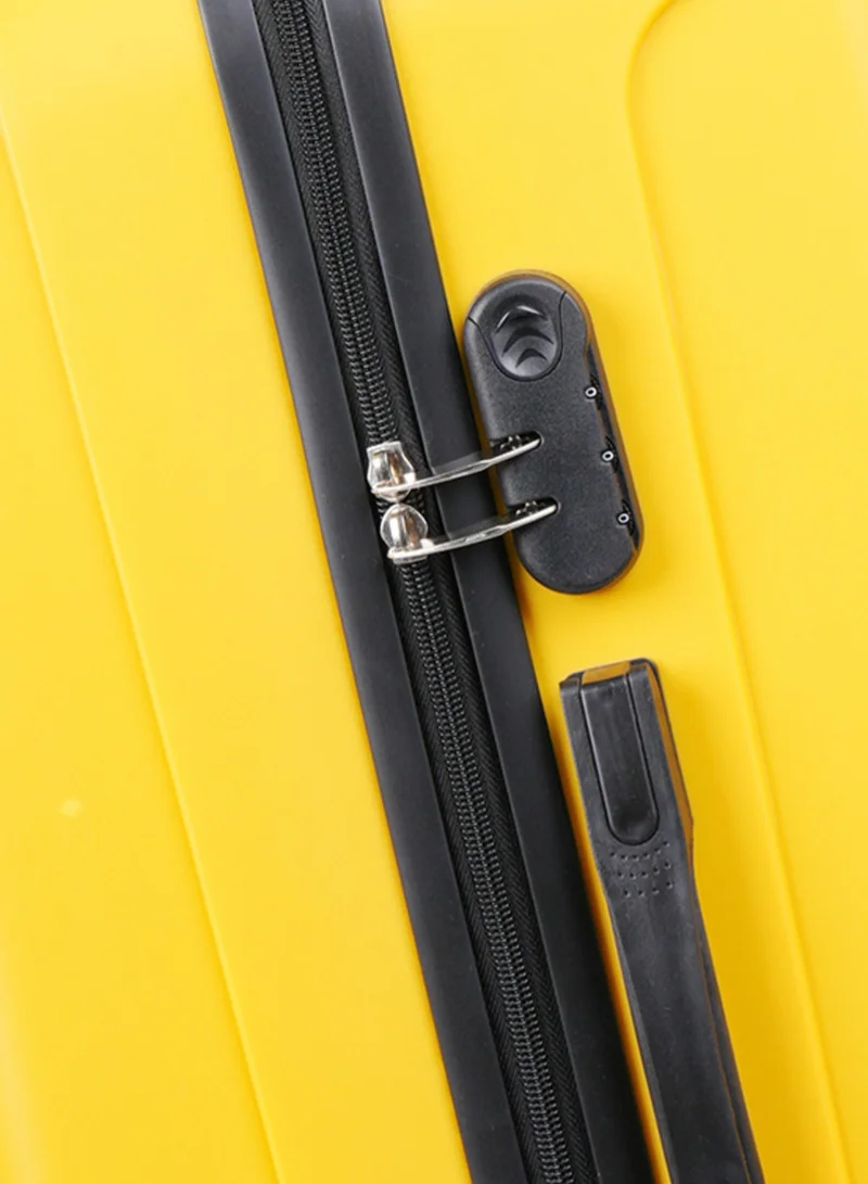 MNUK Viator Carry-On Luggage- 20 Inch |Hard-side Smooth and comfortable Luggage Trolley with TSA Lock | PP Material| Double 360° 4 Wheeler| Cabin- Yellow