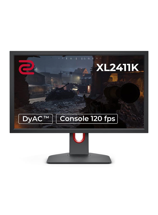 بين كيو شاشة ZOWIE XL2411K مقاس 24 بوصة من فئة TN عالية الجودة للألعاب الإلكترونية مع تعديل الارتفاع - دقة Full HD، 144 هرتز، 1 مللي ثانية، 320 شمعة، DyAc، معادل أسود، حيوية الألوان، إعداد XL للمشاركة، HDMI، DP، لمسة نهائية غير لامعة - Image 1