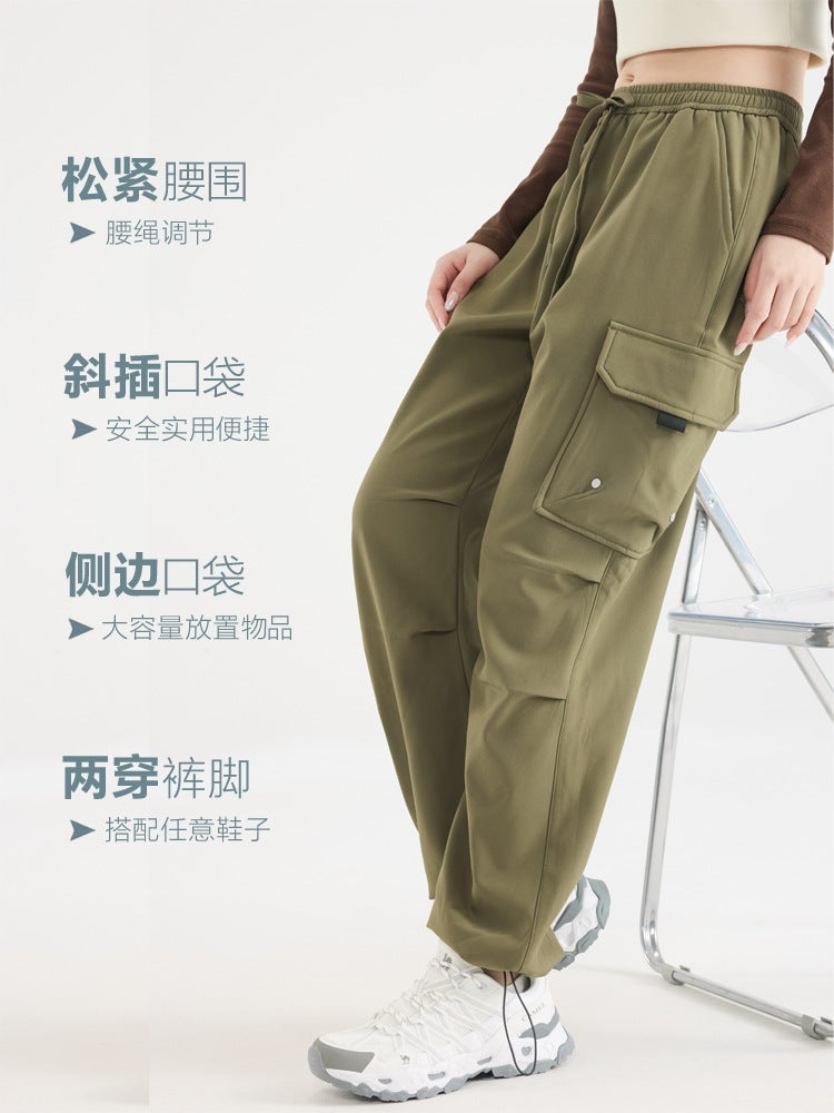 Cargo Pants For Women, Fleece-Lined Pants For Men, Multi-Pocket Thickened Leggings, Outdoor Windproof Assault Pants - Image 3